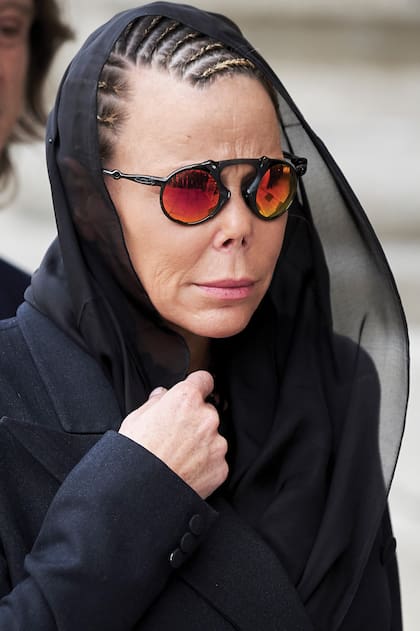 2018. Con velo, en la misa con motivo del 25° aniversario de la muerte del conde de Barcelona, padre del rey emérito Juan Carlos, en el monasterio de San Lorenzo de El Escorial.