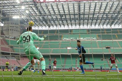 Para enmarcar: el cabezazo de Lautaro Martínez, primer gol suyo y del Inter.