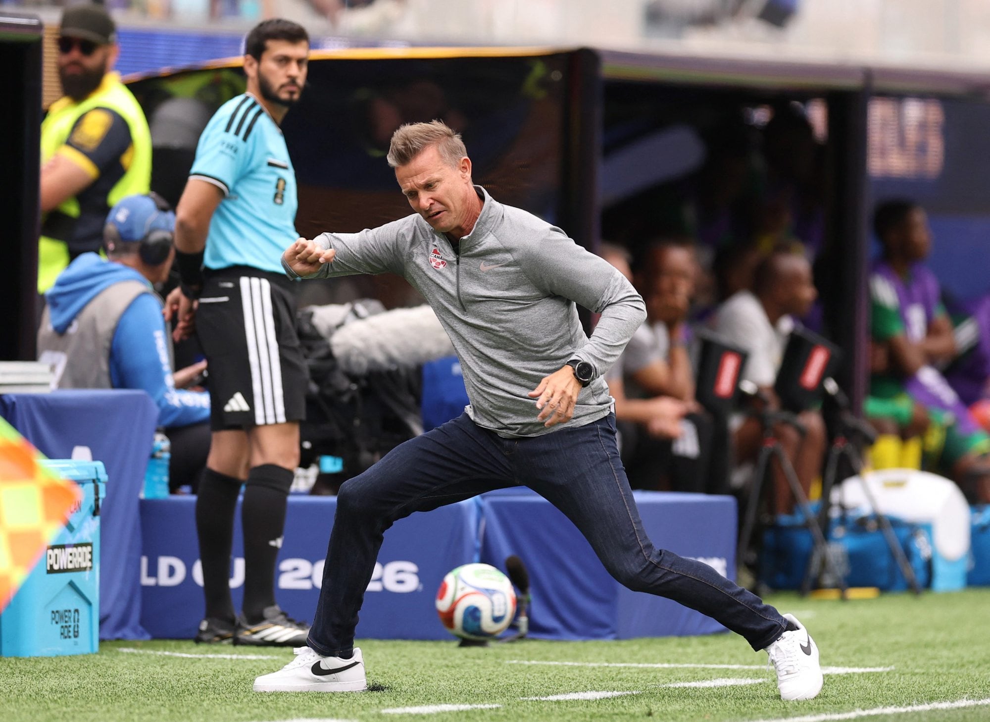Jesse Marsch, entrenador de Canadá, durante el partido