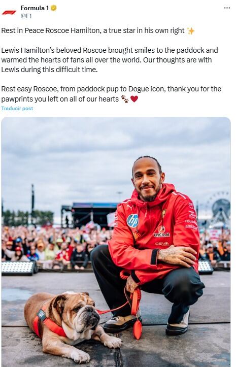 El emotivo posteo de la Fórmula 1