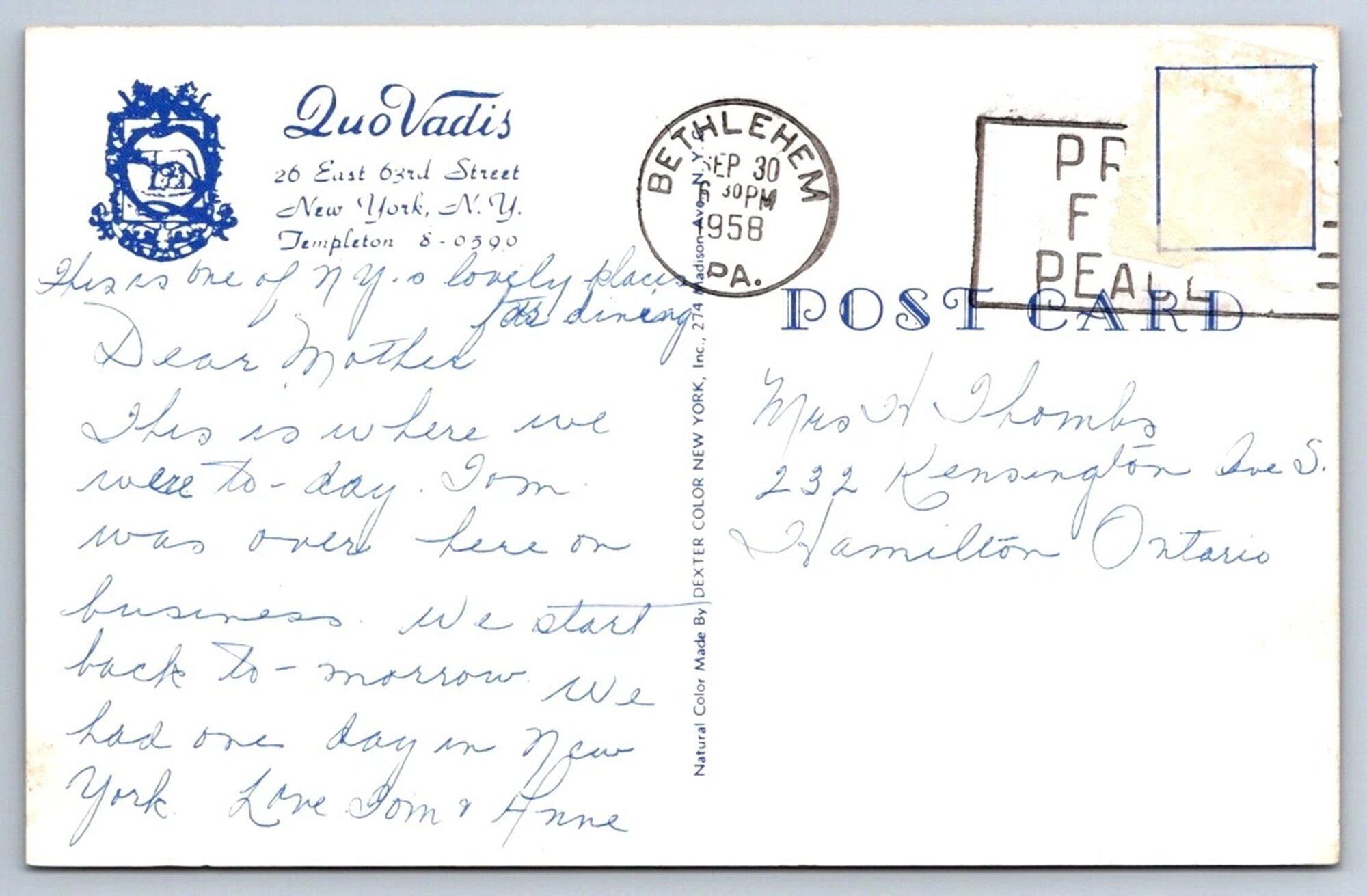 Las postales en papelería de Quo Vadis son hasta hoy recuerdos codiciables en subastas online