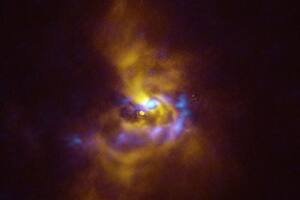 24/07/2023 Imagen combinada de SPHERE y ALMA del material que orbita alrededor de V960 Mon. Una imagen de cúmulos de polvo cerca de una estrella joven realizada mediante el Very Large Telescope (VLT) de ESO y el Atacama Large Millimeter/submillimeter Array (ALMA) revela pistas sobre cómo se podría formar un planeta "masivo" como Júpiter, según ha informado el Observatorio Europeo Austral. Esta investigación se presenta en un artículo publicado en 'The Astrophysical Journal Letters'. SOCIEDAD OBSERVATORIO EUROPEO AUSTRAL