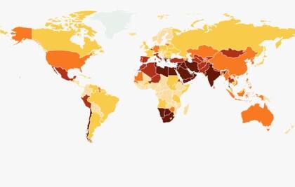 25 países del mundo están bajo un estrés hídrico* extremo