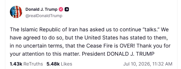 El posteo de Trump