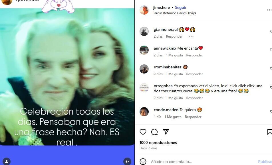 La reacción de los usuarios ante la confirmación del noviazgo entre Pettinato y Heredia