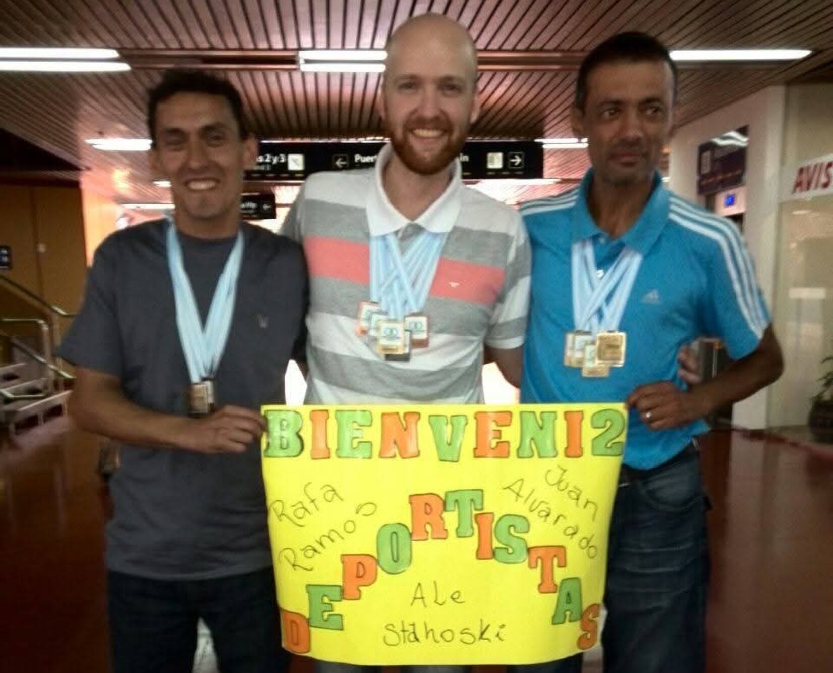 Junto a otros deportistas trasplantados.