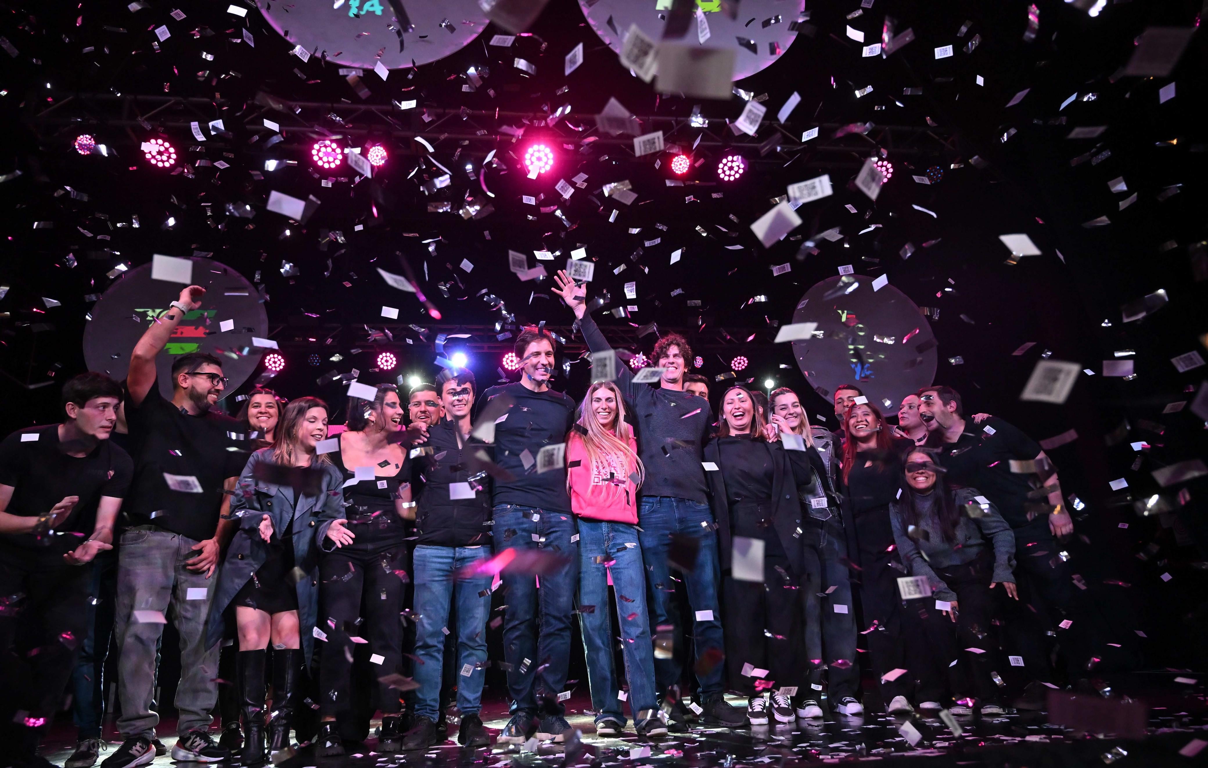 Los candidatos de Evolución, en el acto de cierre de campaña