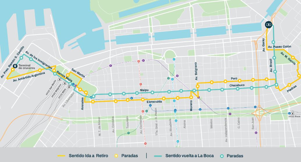 Así quedó la traza final del recorrido (Foto: GCBA)