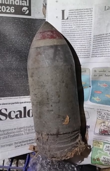 Hallaron proyectiles de artillería en el hogar
