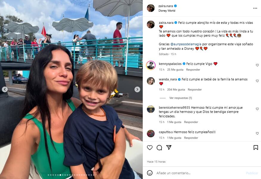 El tierno mensaje de cumpleaños de Zaira Nara a su hijo mayor (Foto: Instagram @zaira.nara)
