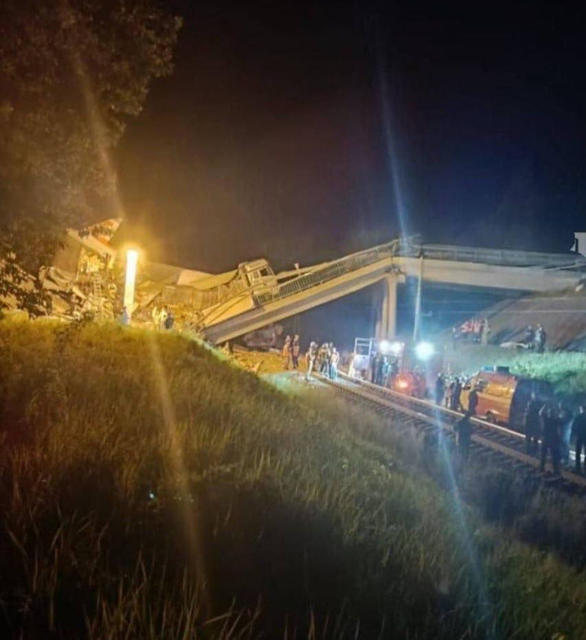 El puente caído en Rusia.