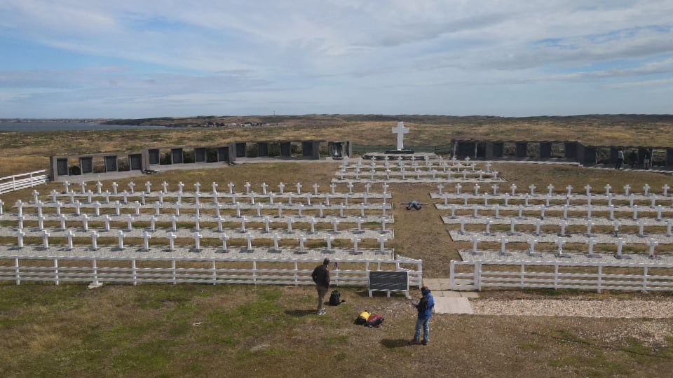El cementerio argentino de Darwin