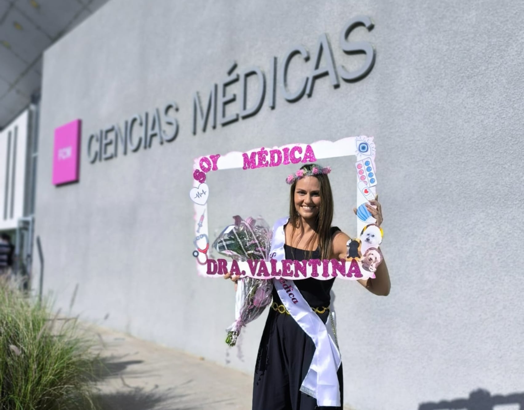 El día que Valentina se recibió de médica.