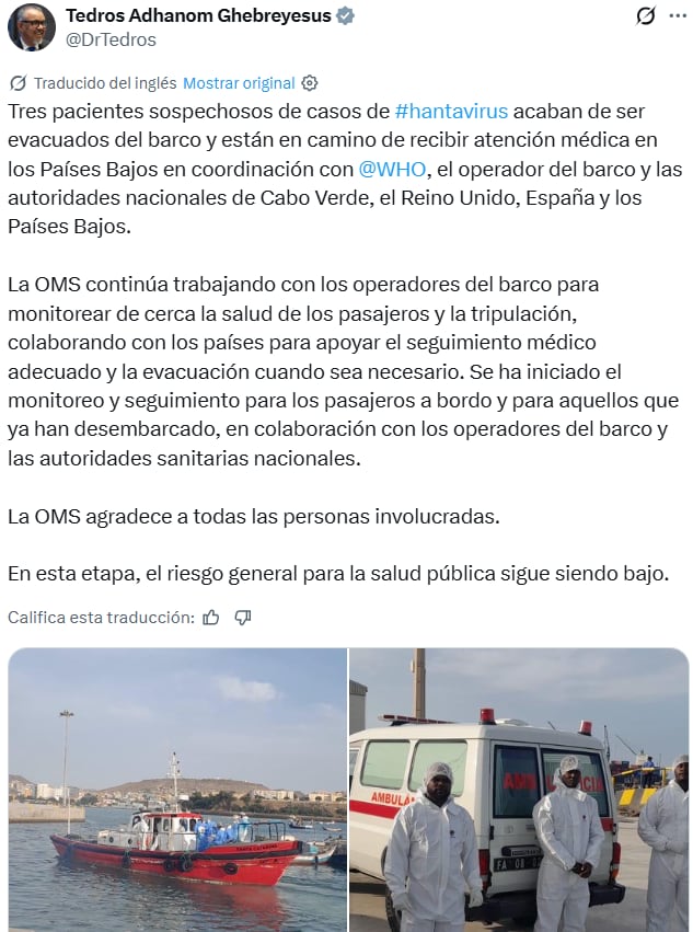 El anuncio de Tedros Adhanom Ghebreyesus, secretario general de la OMS