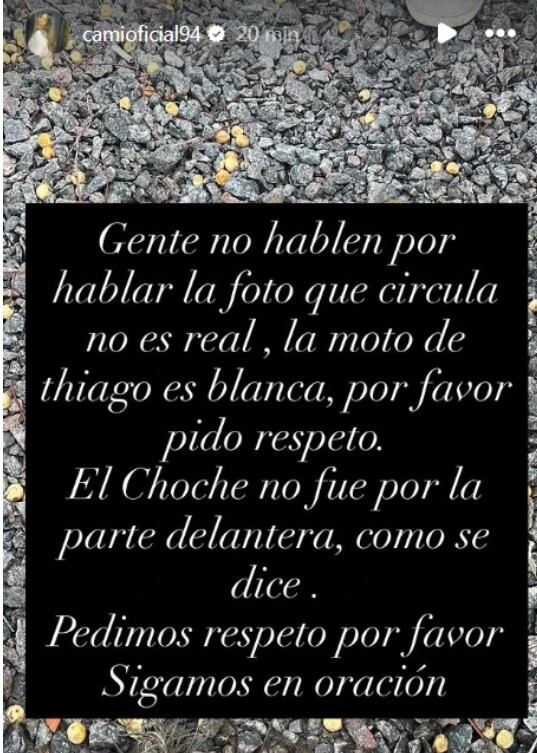 Camila, hermana de Thiago, también desmintió las versiones que circularon en las redes sociales