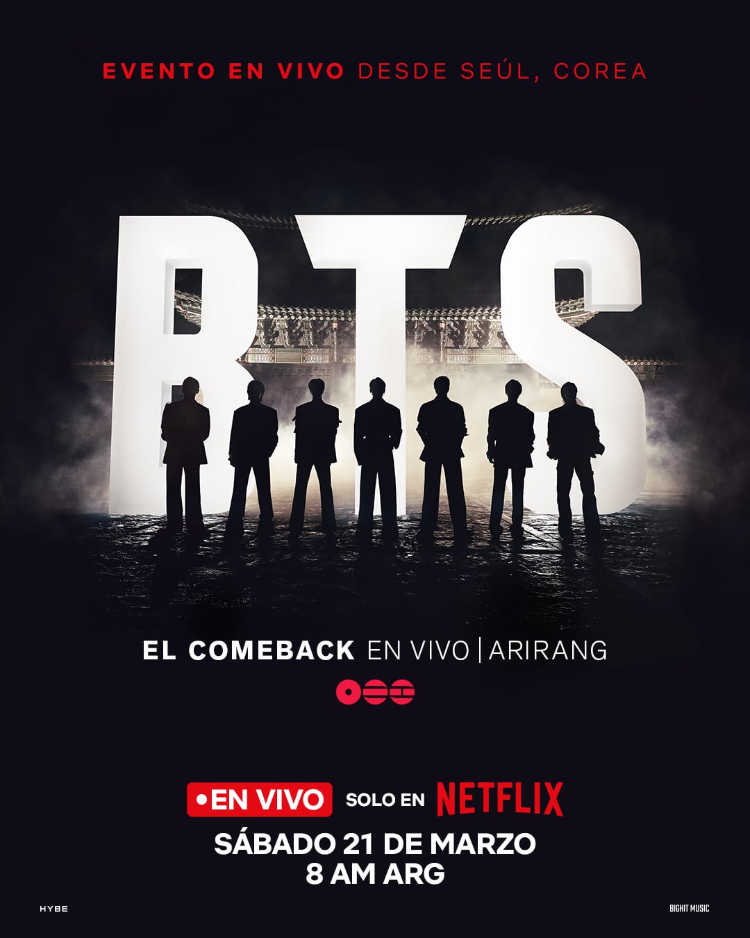 BTS regresó al escenario con un show en vivo desde Seúl (Foto: NETFLIX)