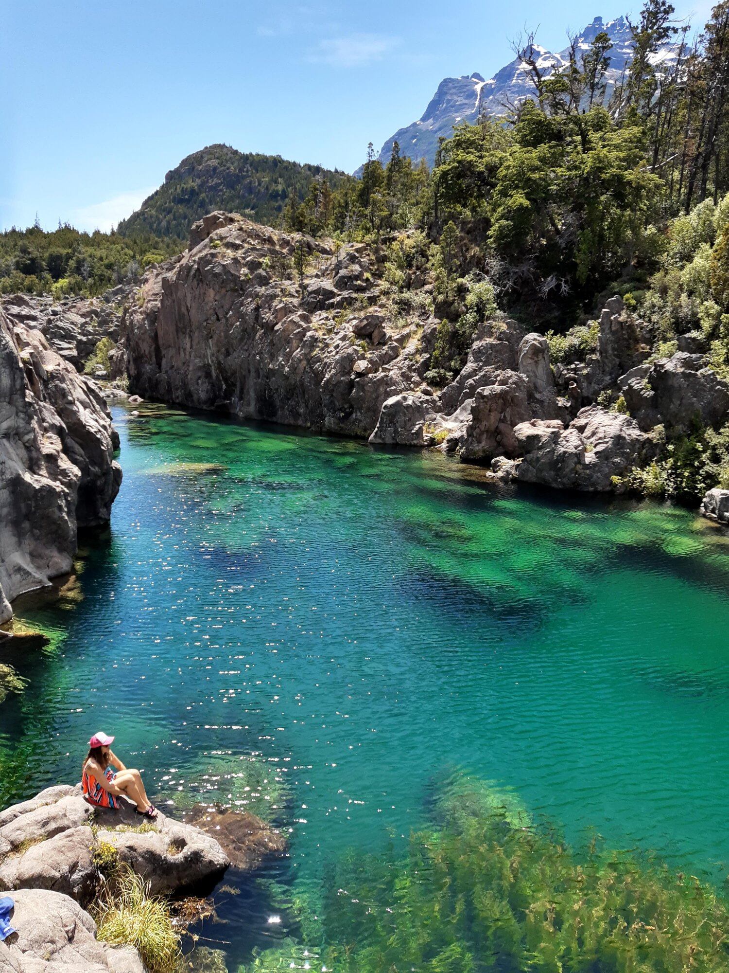 Las piscinas naturales en el Parque Nacional los Alerces (Gentileza: Turismo Esquel)