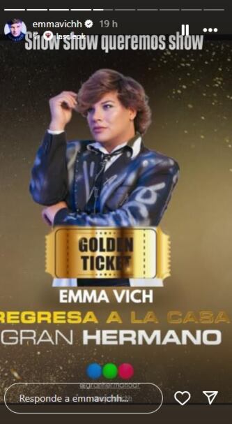 La campaña de Emma Vich en redes para volver a Gran Hermano