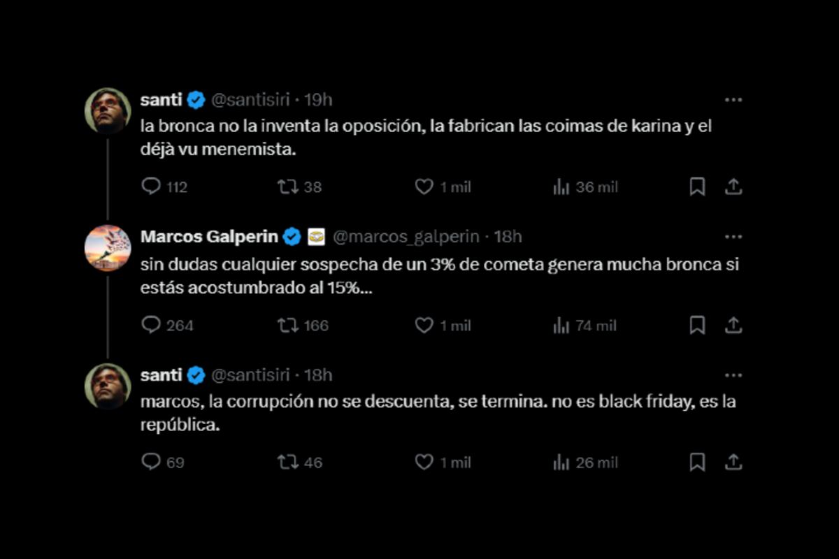 El cruce entre Marcos Galperín y Santiago Siri por el ataque a la caravana de Milei en Lomas de Zamora
