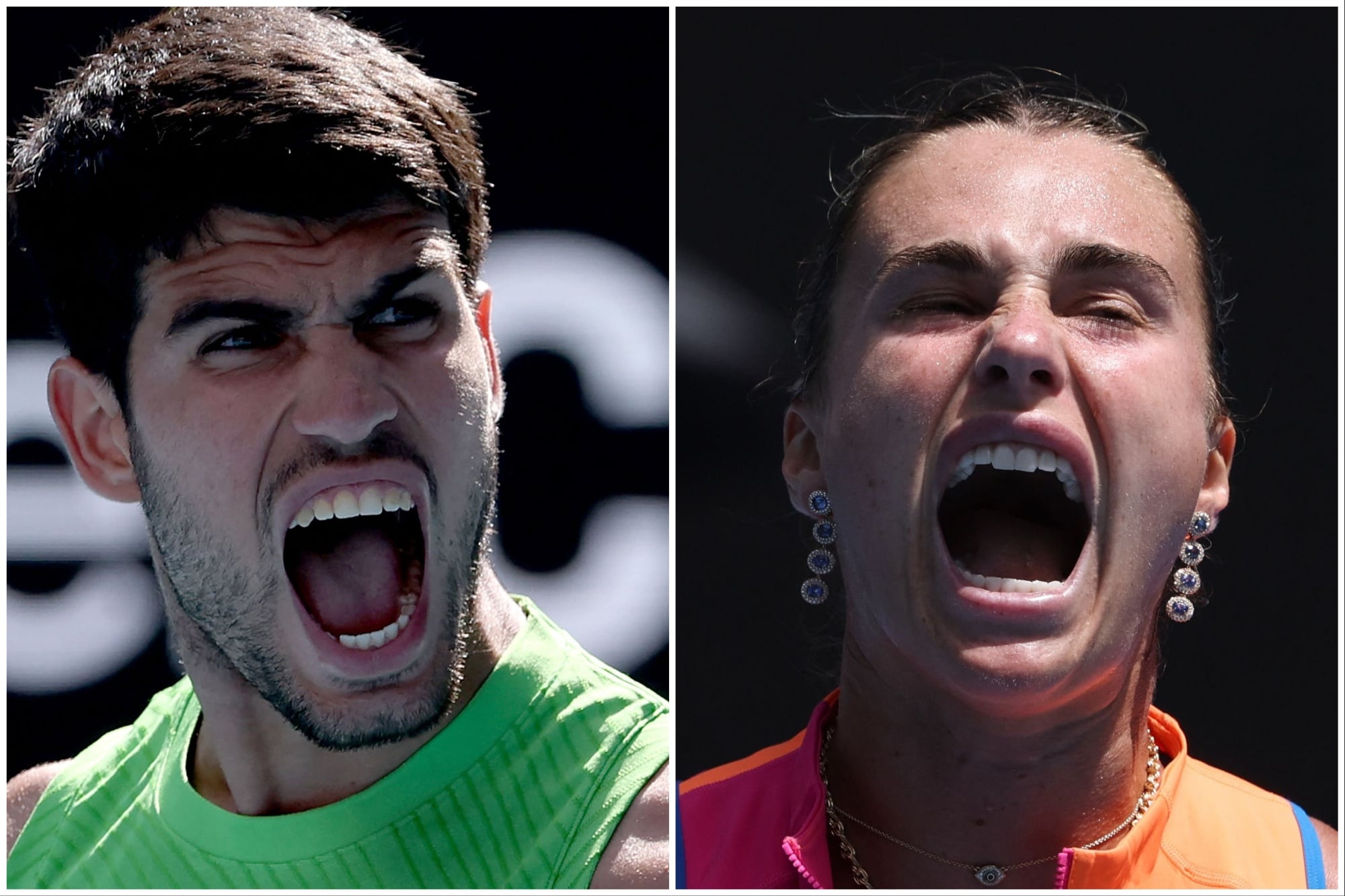 Los N° 1, a toda marcha: Carlos Alcaraz y Aryna Sabalenka avanzan en el Australia Open sin ceder un set