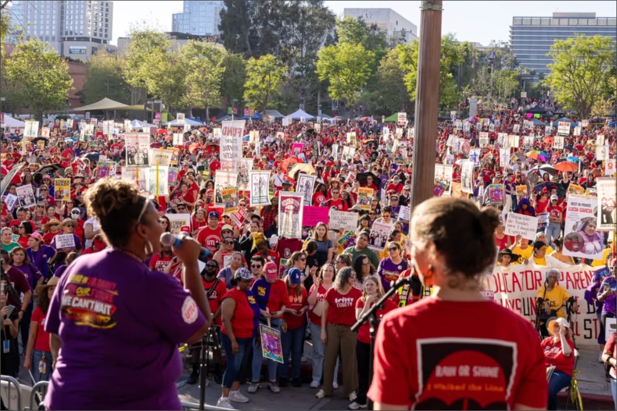 Los maestros de Los Ángeles pactaron la huelga para el 14 de abril, pero afirmaron que podría evitarse si se cumplen sus exigencias