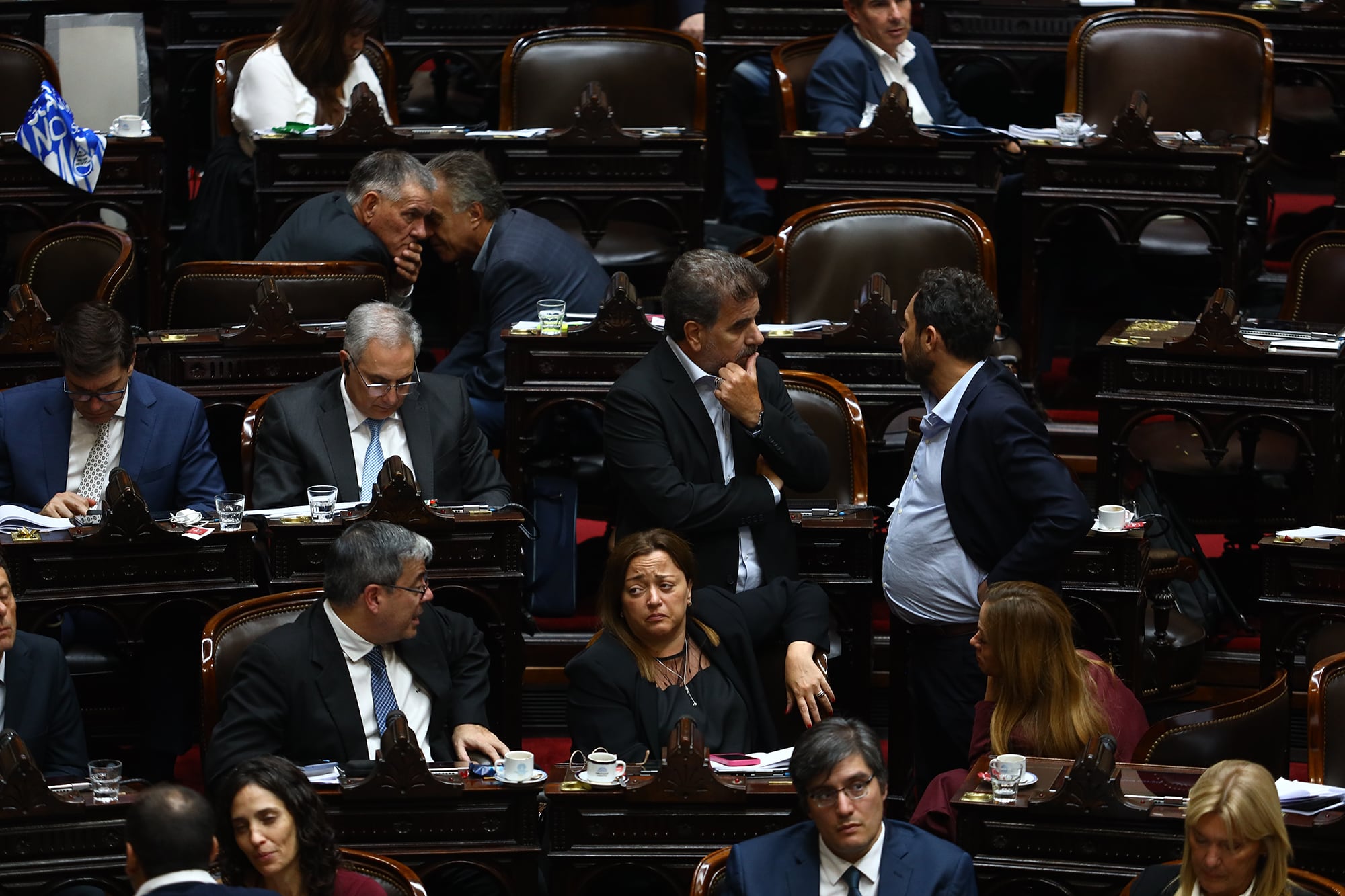 Diputados de distintos bloques, durante una sesión