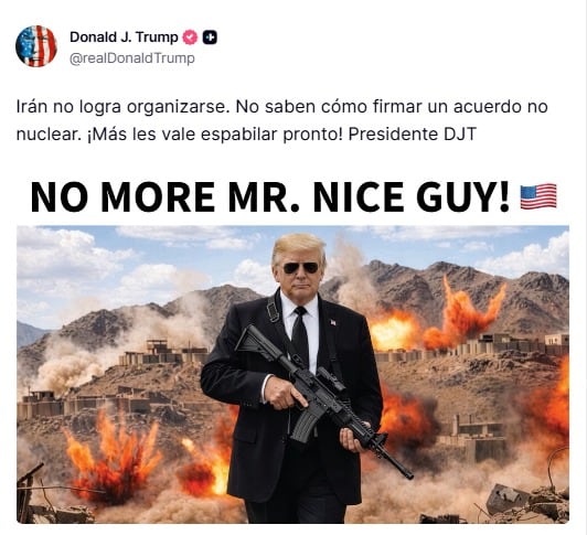 Fuerte mensaje de Trump a Irán a dos meses de la guerra