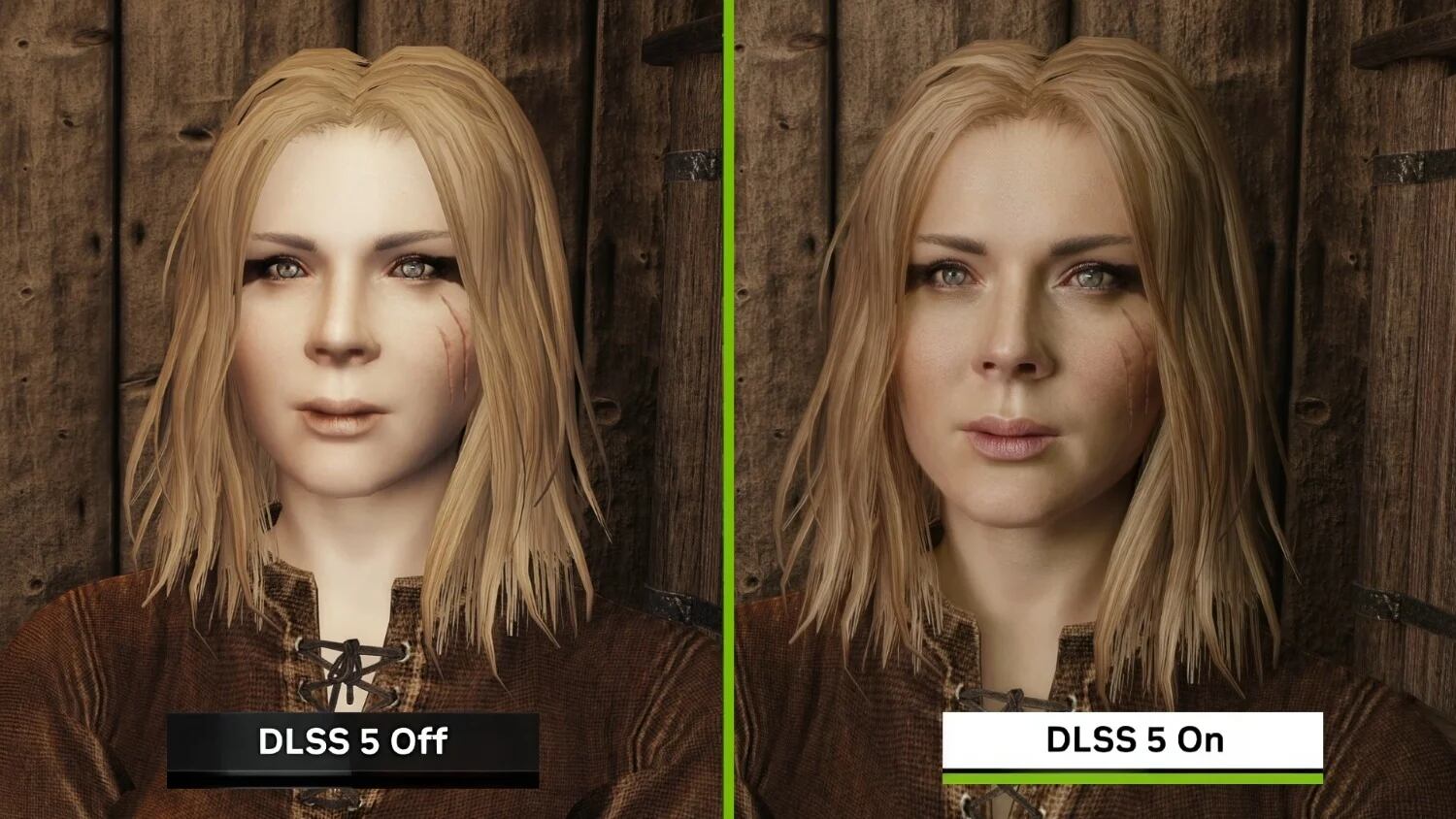 Un ejemplo de cómo luciría el DLSS 5 en Skyrim, según la comunidad