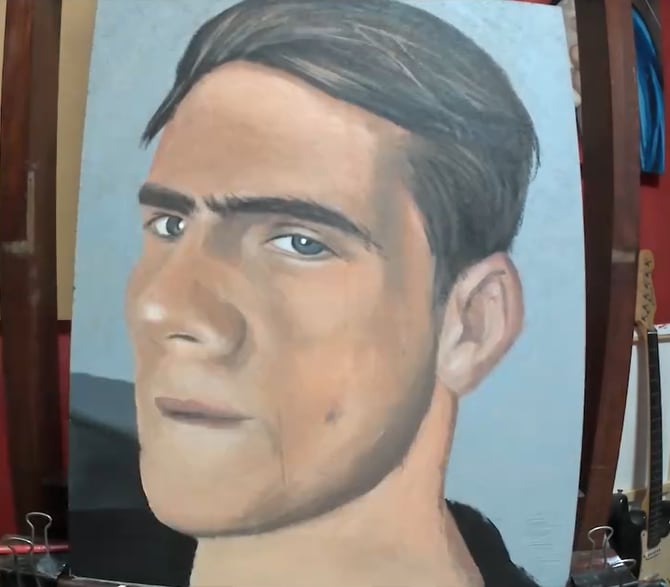 El retrato que Charly hizo de Gaspi