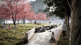 Renders de la primera plaza que inaugurarán en Las Cañitas. Foto: gentileza Gobierno de la Ciudad