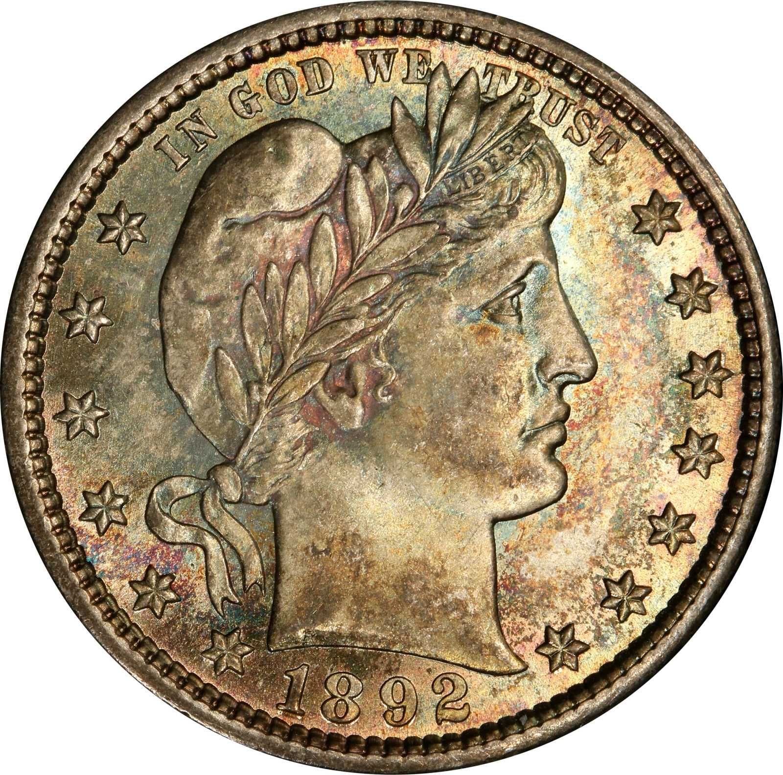 Barber 1892-S: cómo reconocer el cuarto de dólar que puede valer hasta US$50.000 en EE.UU. 6 La serie de cuartos de dólar Barber fue emitida entre 1892 y 1916