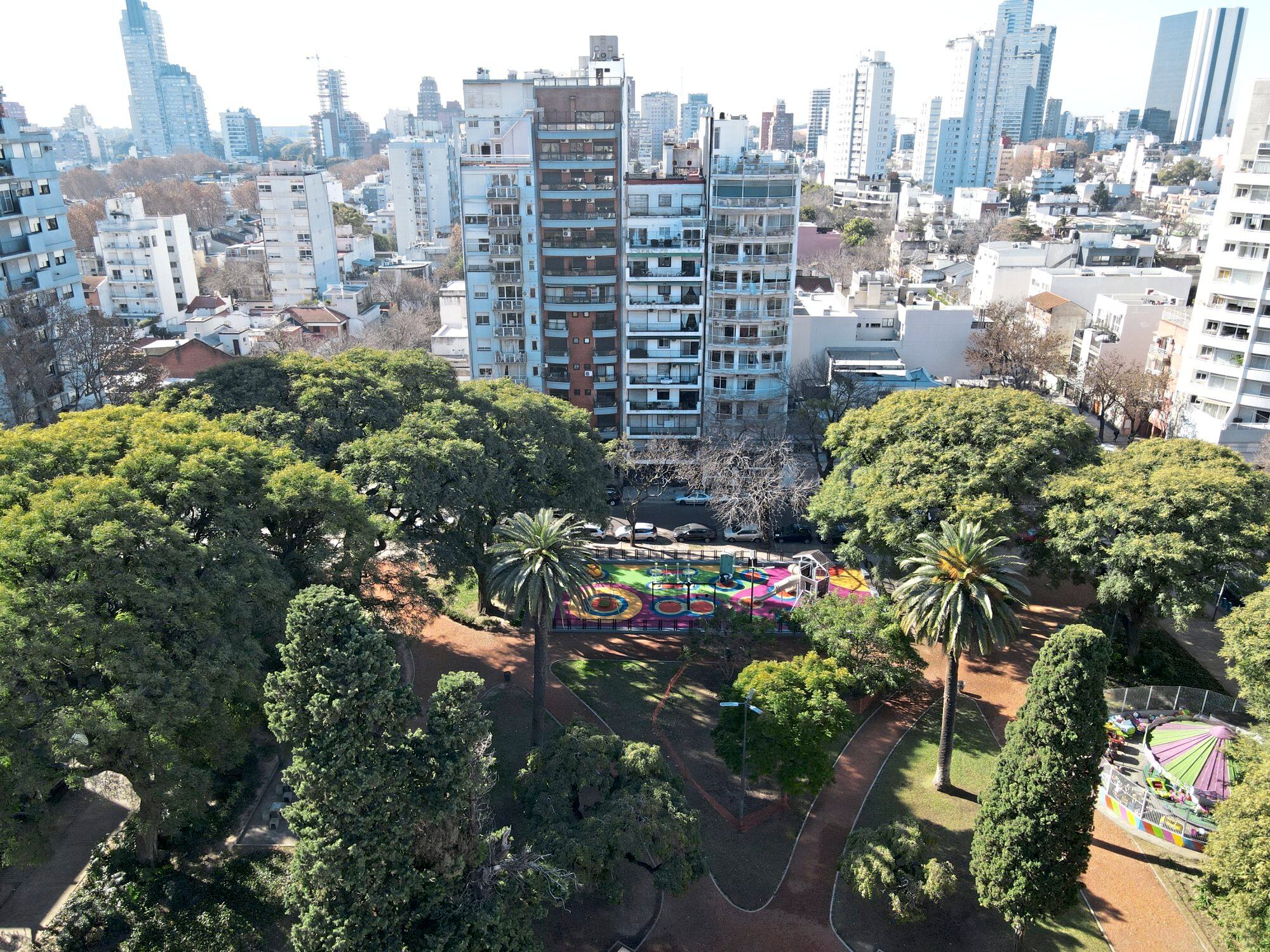 La presencia de verde es uno de los atractivos de esta microzona de Núñez