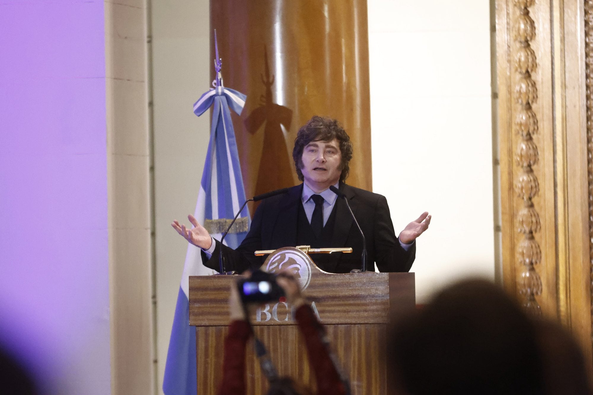 Milei en el acto central del 172° aniversario de la Bolsa de Comercio de Buenos Aires