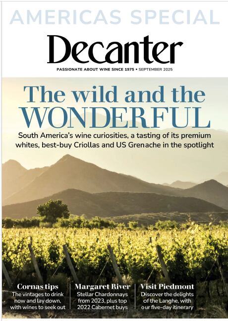 Portada de la revista Decanter de Septiembre