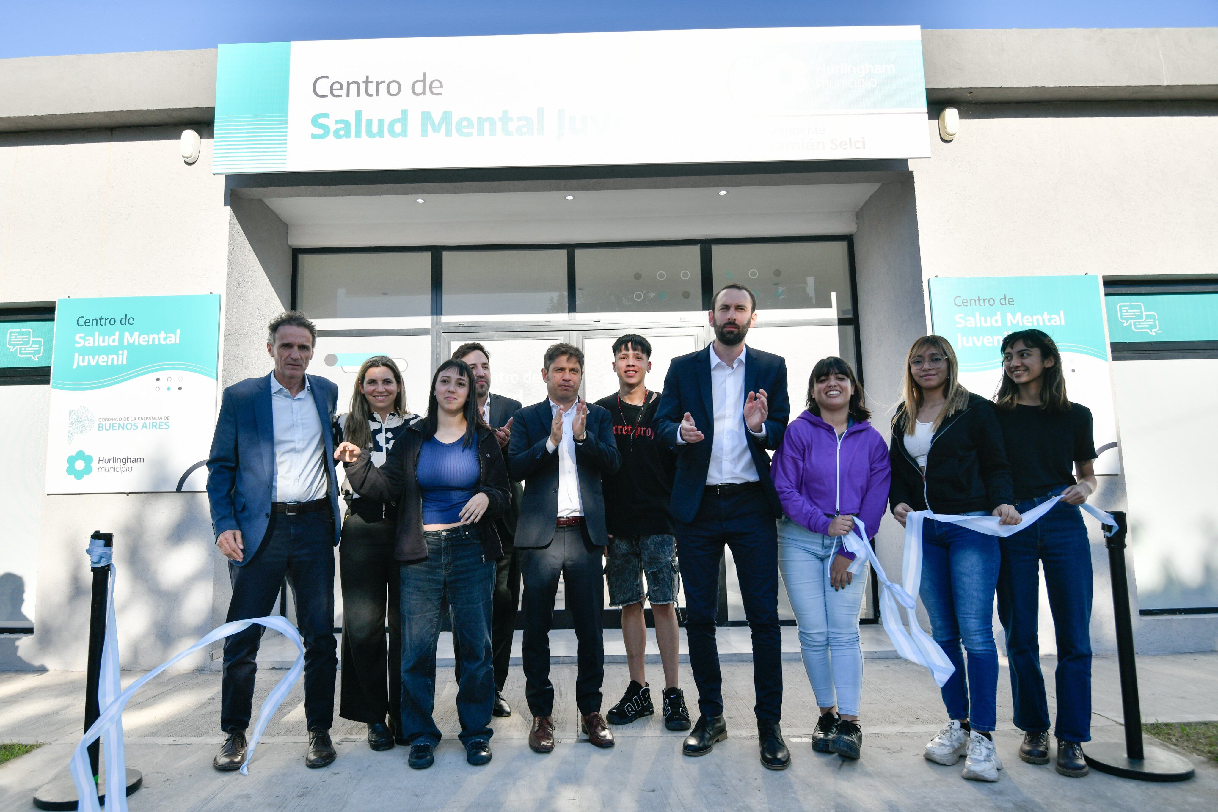 Kicillof, con Selci, en la inauguración de un centro de salud mental en Hurlingham