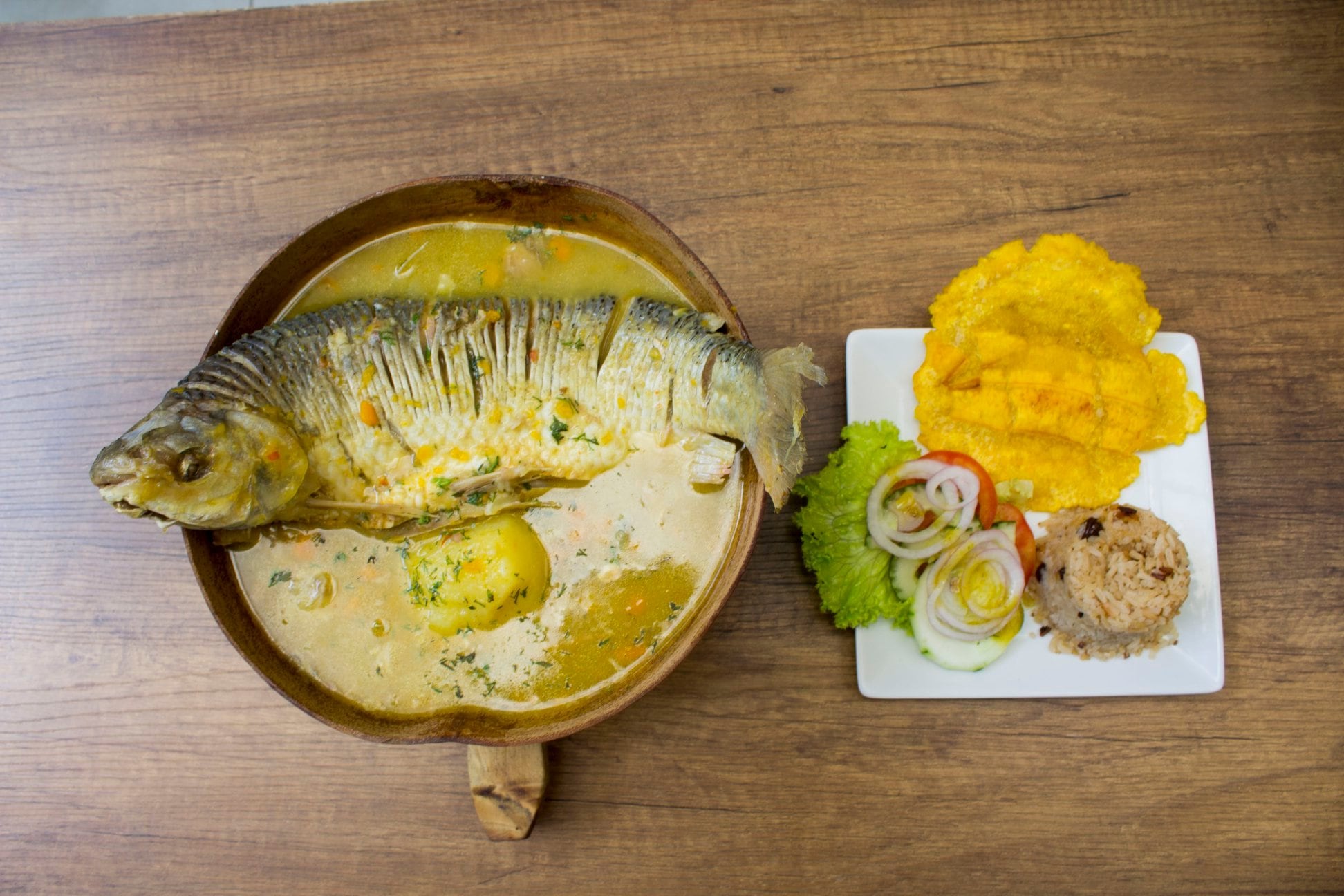 En las regiones cerca de las costas del caribe, se consumo sancocho de pescado