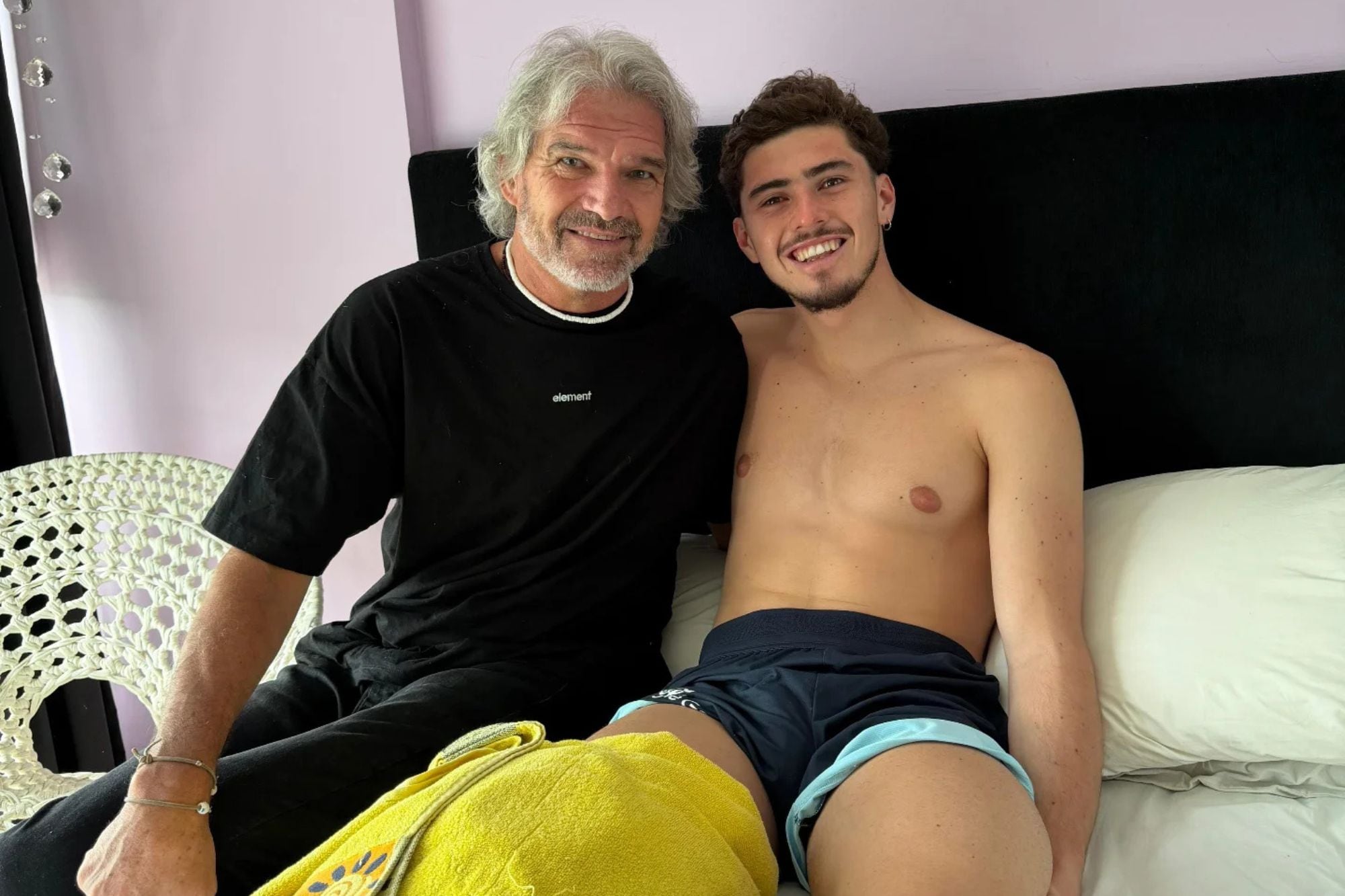 Joaquín Panichelli apareció por primera vez después de su lesión en un posteo de su papá Germán