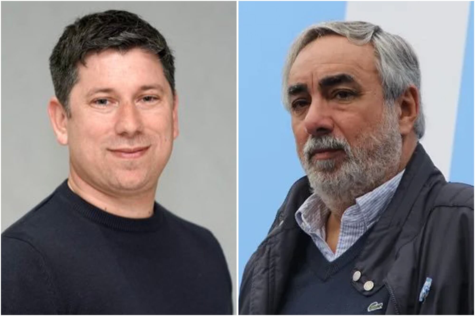 Pablo Domenichini y Miguel Fernández. Dirigentes bonaerenses que compiten por presidir la UCR de la provincia de Buenos Aires.
