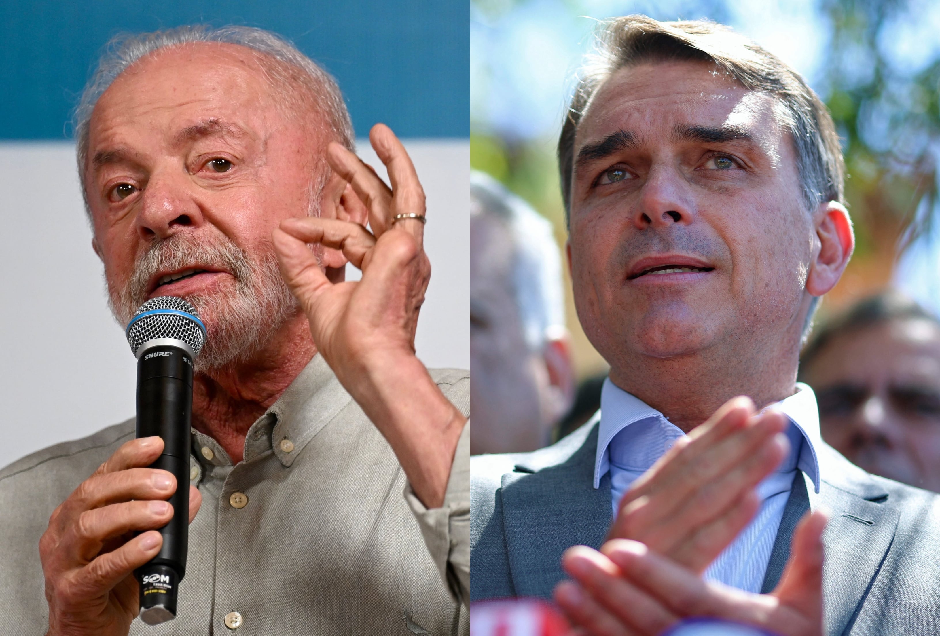 Lula y Flavio Bolsonaro