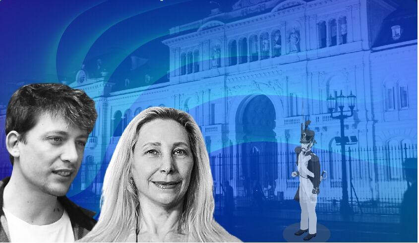 Santiago Caputo y Karina Milei