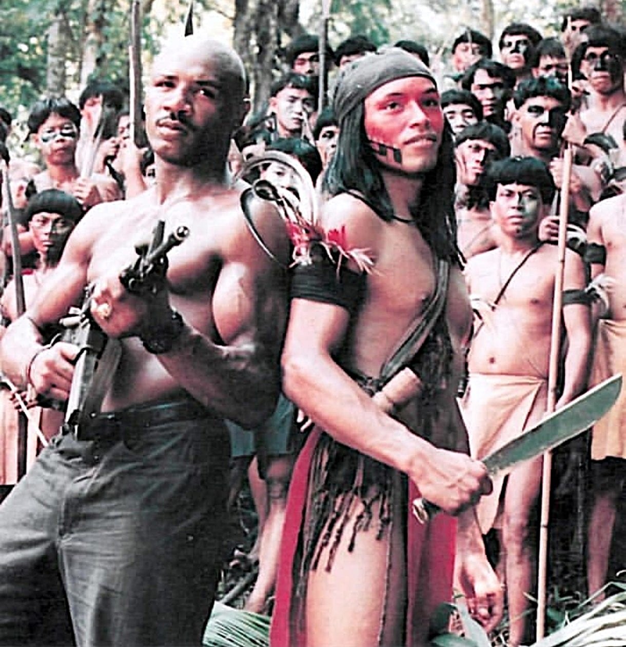 Una imagen de Indio, donde Hagler interpretaba a un marine