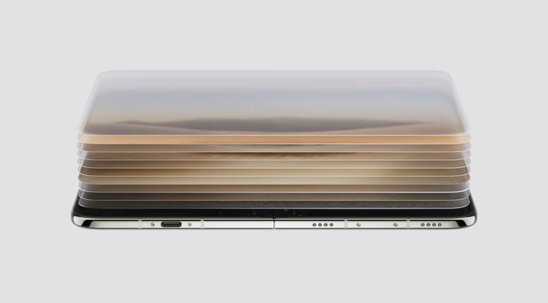 Las capas que usa Apple para que no se note el pliegue del iPhone Duo