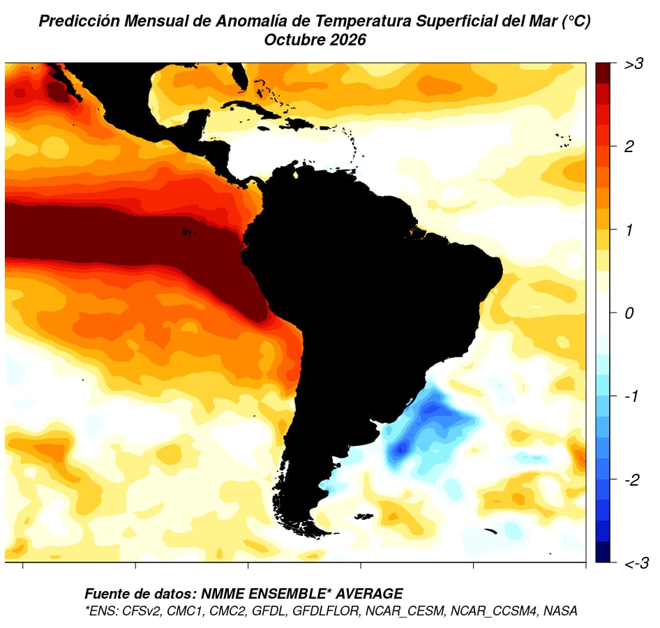 La intensidad prevista del “Niño” podría bajar de muy fuerte a fuerte