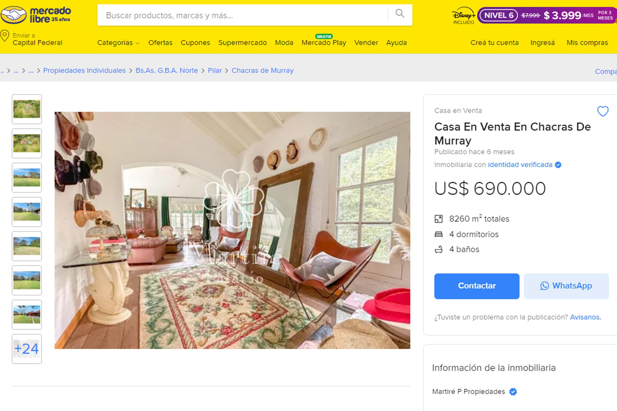 La casa de la China Suárez, ubicada en un exclusivo barrio de Pilar, que puso en venta