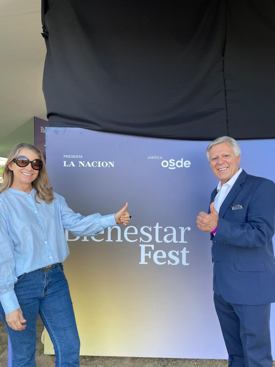 Dolores Pasman y el Dr. Daniel López Rosetti, antes de arrancar la experiencia