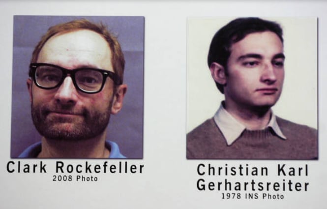 Los carteles de búsqueda del FBI que mostraban a Clark Rockefeller como Christian Karl Gerhartsreiter (Foto: Getty Images)
