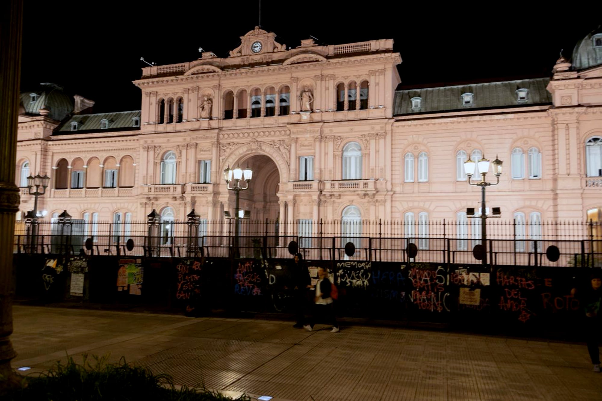 Vallado en la Casa Rosada en la previa al acto del 24 de marzo