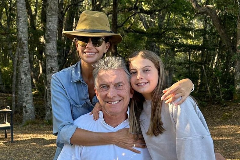Juliana Awada, Mauricio Macri y Antonia