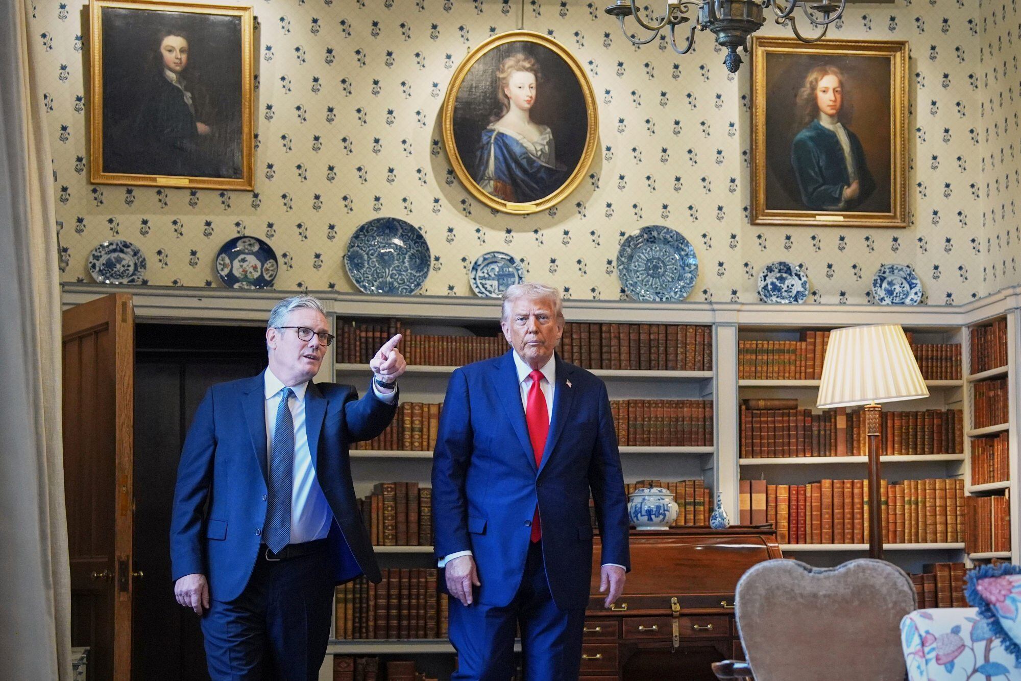 Donald Trump con el primer ministro británico Keir Starmer, durante su última visita a Inglaterra
