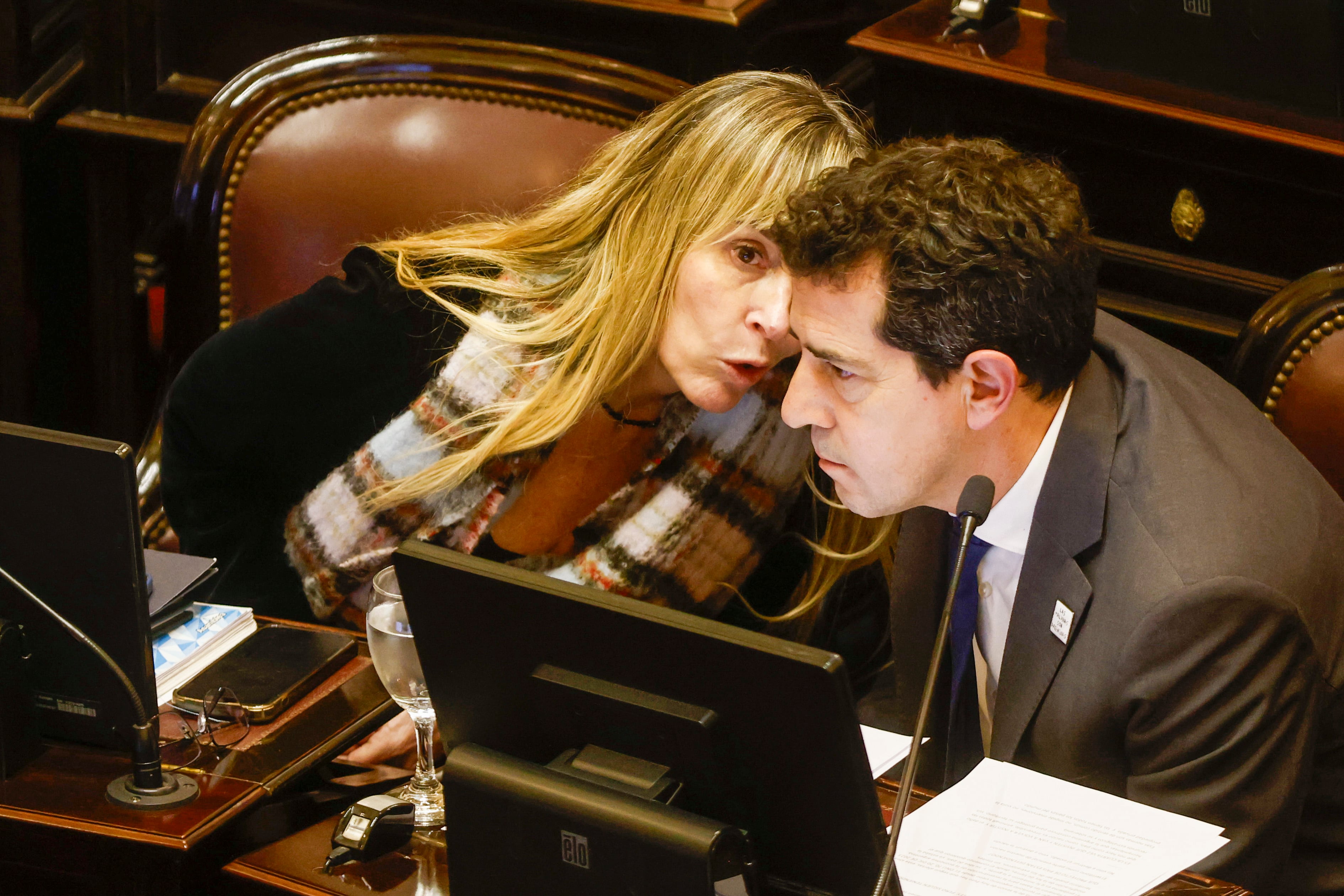 Los senadores kirchneristas Juliana Di Tullio y Eduardo de Pedro